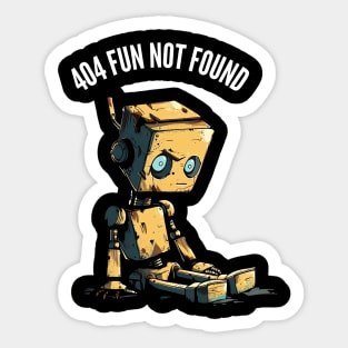 404 Fun Not Found v2 (round) Sticker